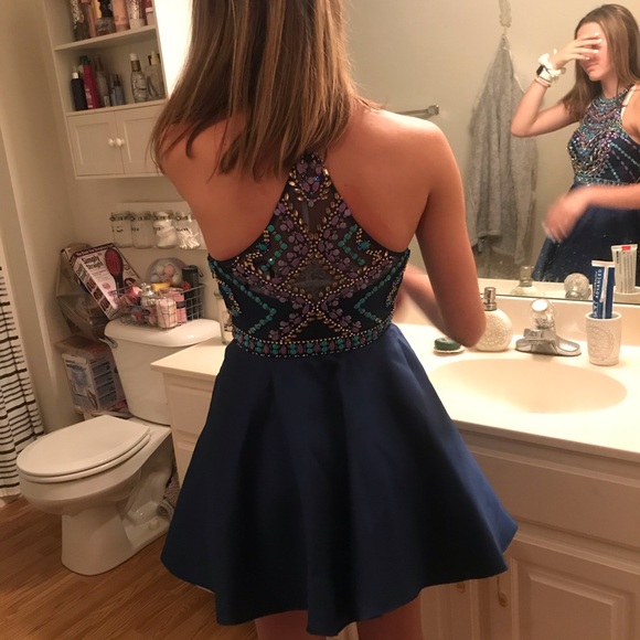 Narianna beaded navy dress XS - Picture 1 of 2